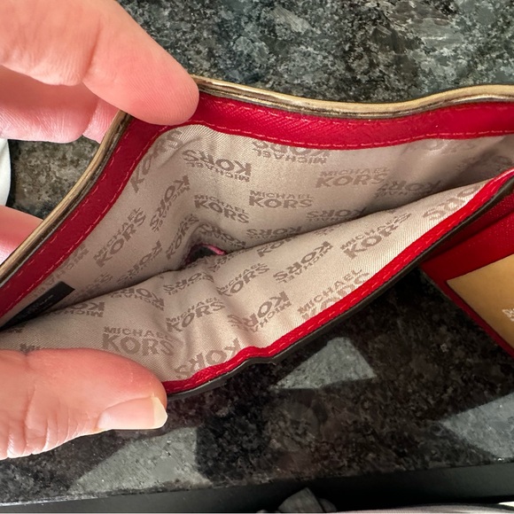 Michael Kors Red and Gold Wallet - Picture 3 of 4